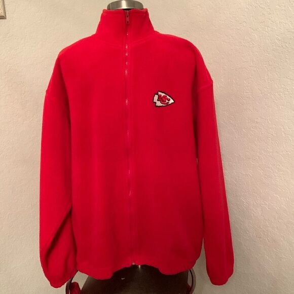 Iron Knights Athletics Fleece Red Full Zipper Jacket Pockets Logo Size M - Picture 1 of 9